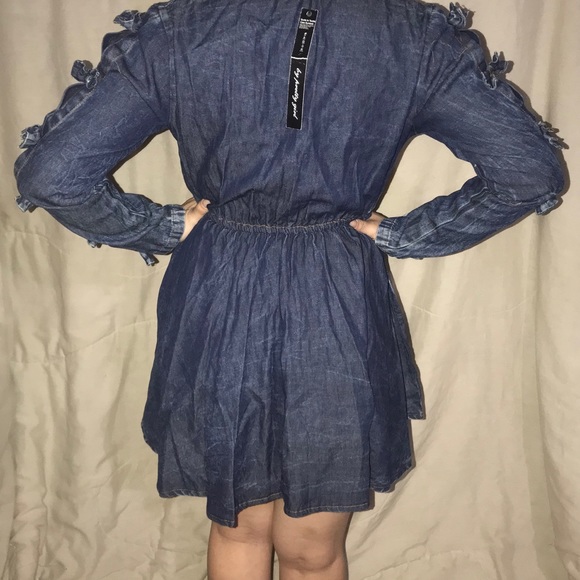 Denim mini dress - Picture 3 of 4